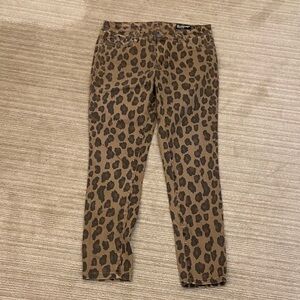 Blank NYC Brown Leopard Print Ankle Jeans